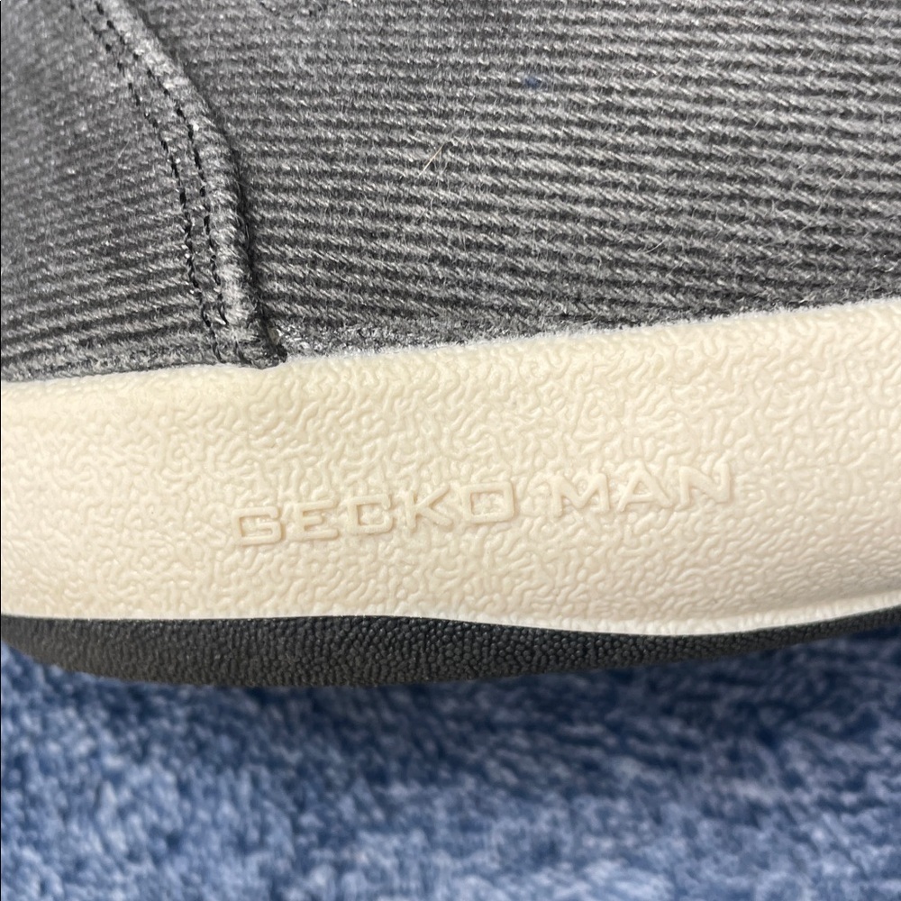 Gecko Man Walk Hero Arch Support Navy Canvas Slip On Boat Loafers Size 10 - Picture 7 of 10
